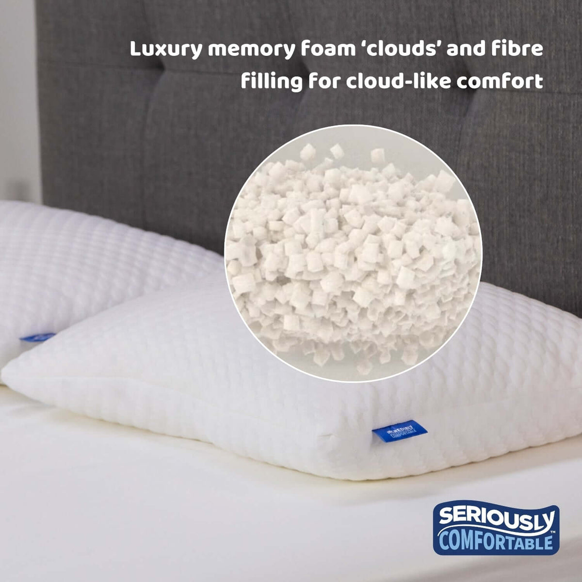 Seriously Comfortable	Cool Cloud Comfort Pillow | UK's Leading Pillow Specialist | UK's Lowest Prices | Featuring UK's Best Brands including TEMPUR®, Dunlopillo, Hypnos, Silentnight, Sealy, Seriously Comfortable & More