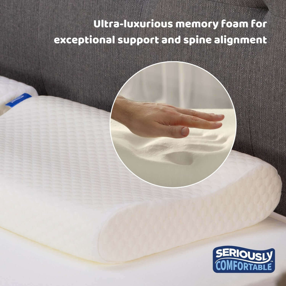 Seriously Comfortable	Cool Anatomic Comfort Pillow | UK's Leading Pillow Specialist | UK's Lowest Prices | Featuring UK's Best Brands including TEMPUR®, Dunlopillo, Hypnos, Silentnight, Sealy, Seriously Comfortable & More