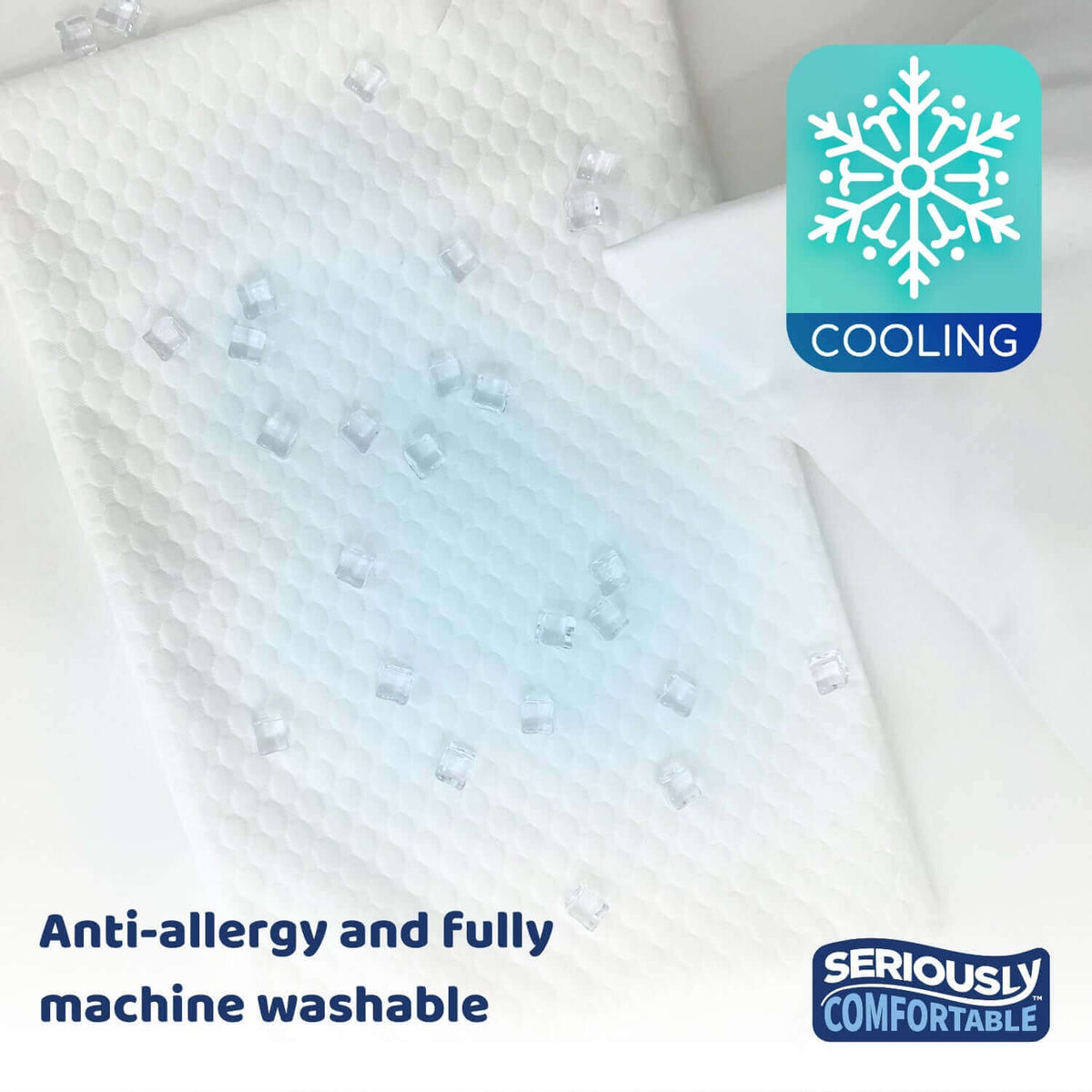 Seriously Comfortable CoolZone™ Pillow Cover Pair | UK's Leading Pillow Specialist | UK's Lowest Prices | Featuring UK's Best Brands including TEMPUR®, Dunlopillo, Hypnos, Silentnight, Sealy, Seriously Comfortable & More