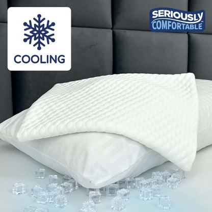 Seriously Comfortable CoolZone™ Pillow Cover Pair | UK's Leading Pillow Specialist | UK's Lowest Prices | Featuring UK's Best Brands including TEMPUR®, Dunlopillo, Hypnos, Silentnight, Sealy, Seriously Comfortable & More
