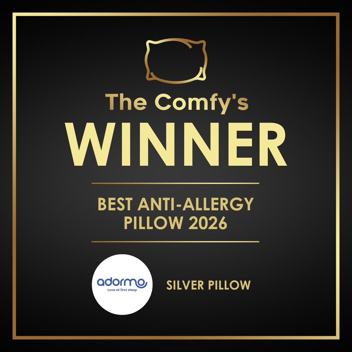 Adormo Silver Luxury Anti-Allergy Pillow