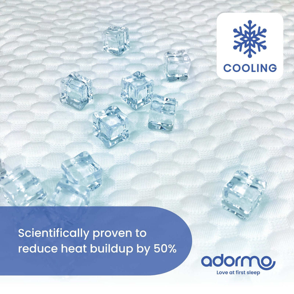 Adormo Loves to Be Cool Mat | UK's Leading Pillow Specialist | UK's Lowest Prices | Featuring UK's Best Brands including TEMPUR®, Dunlopillo, Hypnos, Silentnight, Sealy, Seriously Comfortable & More