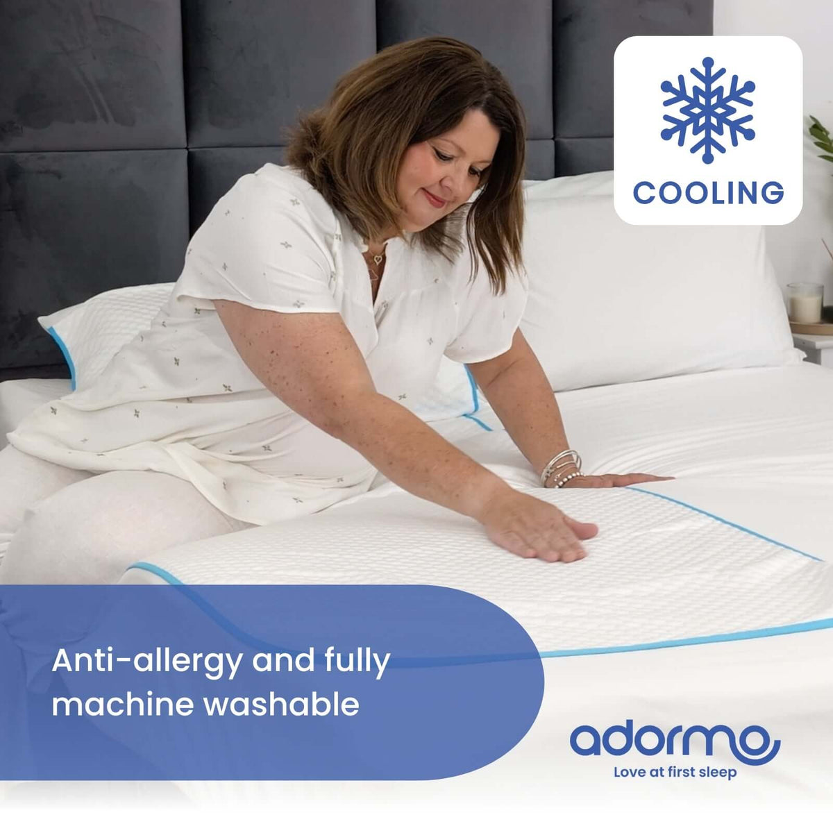 Adormo Loves to Be Cool Mat | UK's Leading Pillow Specialist | UK's Lowest Prices | Featuring UK's Best Brands including TEMPUR®, Dunlopillo, Hypnos, Silentnight, Sealy, Seriously Comfortable & More