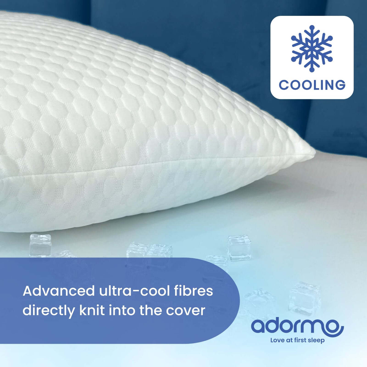 Adormo Loves to Be Cool Pillow Cover Pair | UK's Leading Pillow Specialist | UK's Lowest Prices | Featuring UK's Best Brands including TEMPUR®, Dunlopillo, Hypnos, Silentnight, Sealy, Seriously Comfortable & More