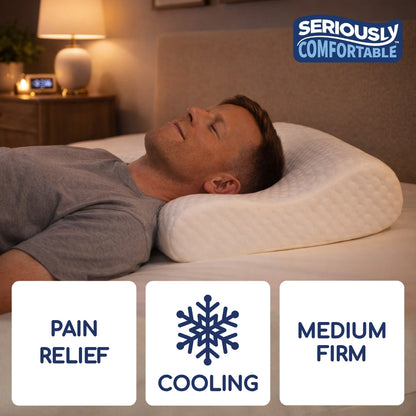 Cool Anatomic Pain Relief Pillow by Seriously Comfortable
