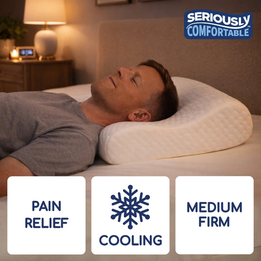 Cool Anatomic Pain Relief Pillow by Seriously Comfortable