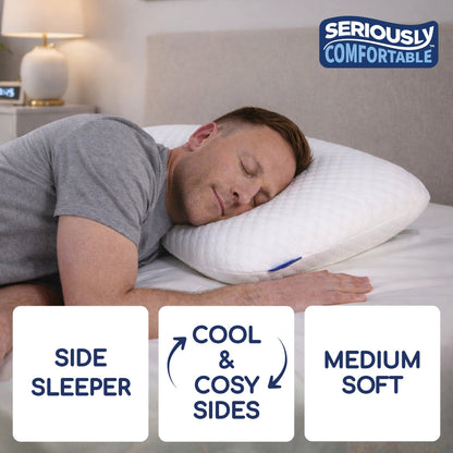 Cool Memory Foam Side Sleeper Pillow by Seriously Comfortable