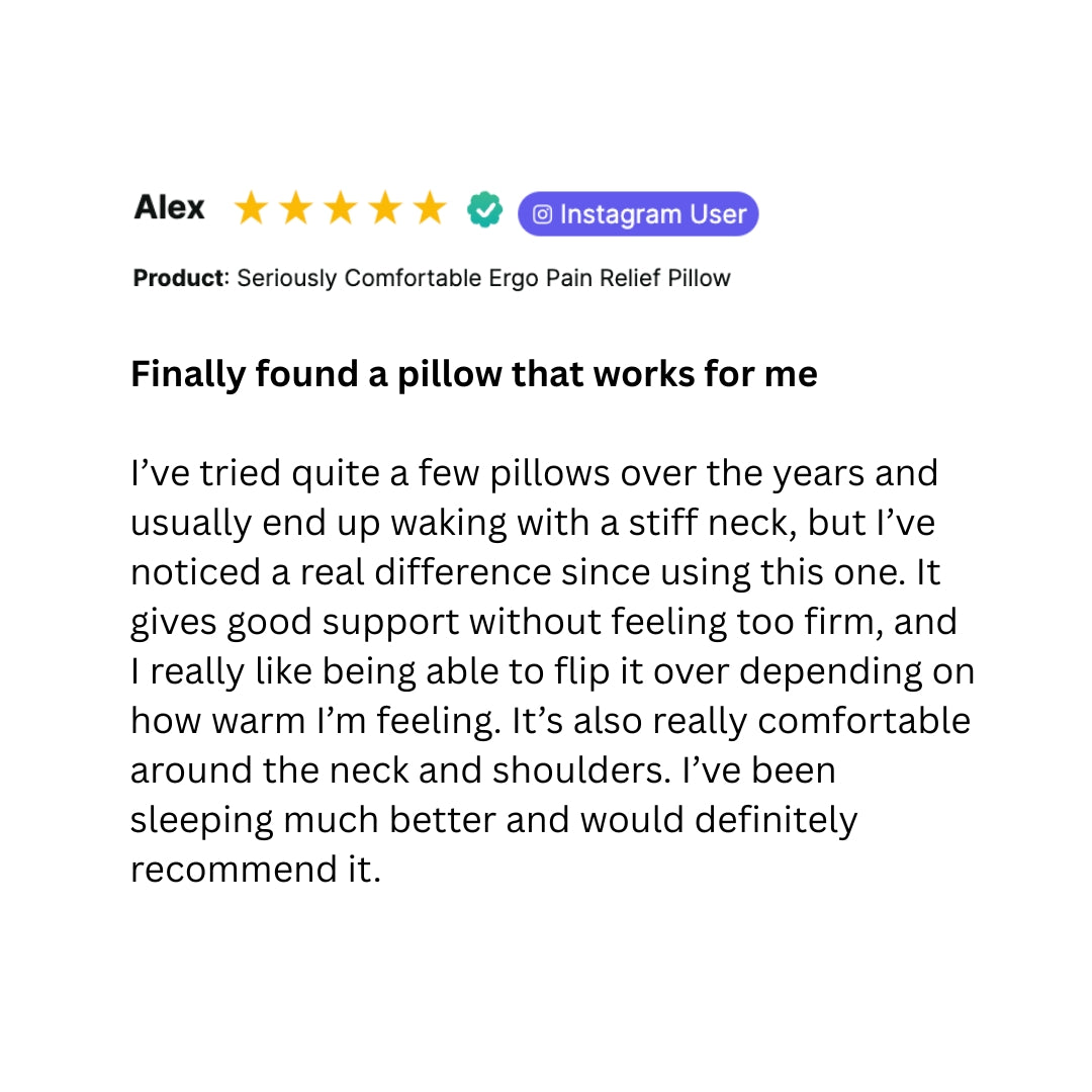 Ergo Pain Relief Pillow by Seriously Comfortable