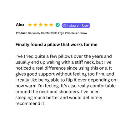 Ergo Pain Relief Pillow by Seriously Comfortable