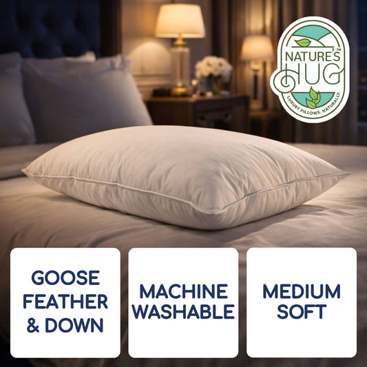 Luxury Goose Feather and Down Pillow by Nature's Hug