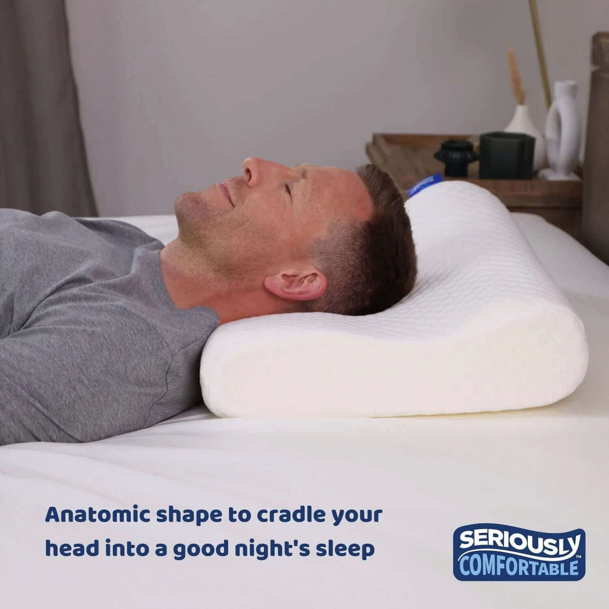 Seriously Comfortable	Cool Anatomic Comfort Pillow | UK's Leading Pillow Specialist | UK's Lowest Prices | Featuring UK's Best Brands including TEMPUR®, Dunlopillo, Hypnos, Silentnight, Sealy, Seriously Comfortable & More