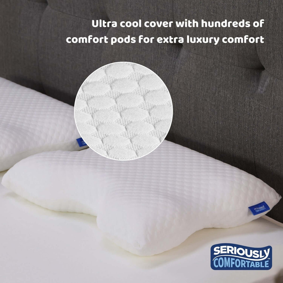 Seriously Comfortable	Cool Ergo Comfort Pillow | UK's Leading Pillow Specialist | UK's Lowest Prices | Featuring UK's Best Brands including TEMPUR®, Dunlopillo, Hypnos, Silentnight, Sealy, Seriously Comfortable & More