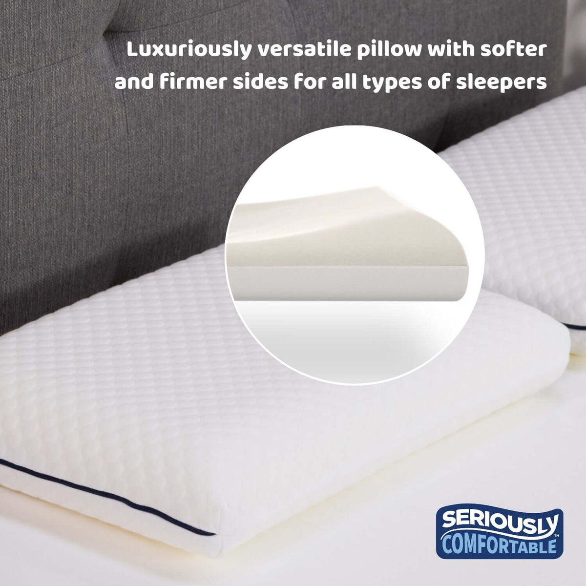 Seriously Comfortable	Cool Revolution Comfort Pillow | UK's Leading Pillow Specialist | UK's Lowest Prices | Featuring UK's Best Brands including TEMPUR®, Dunlopillo, Hypnos, Silentnight, Sealy, Seriously Comfortable & More